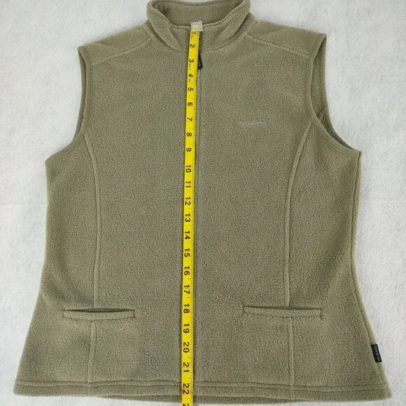 New York & Company NY Jeans Women’s Olive Green Full-Zip Fleece Vest Size Medium - Picture 8 of 10